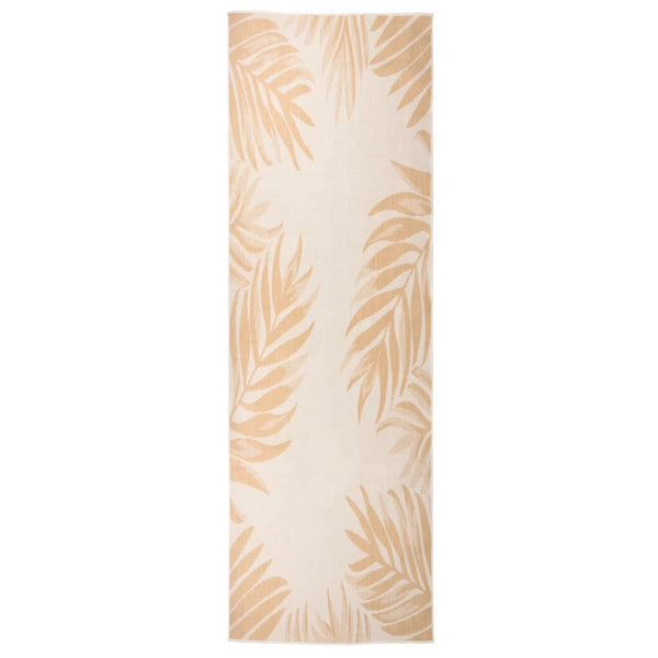 Outdoor Teppich Blattmuster 80x250 cm