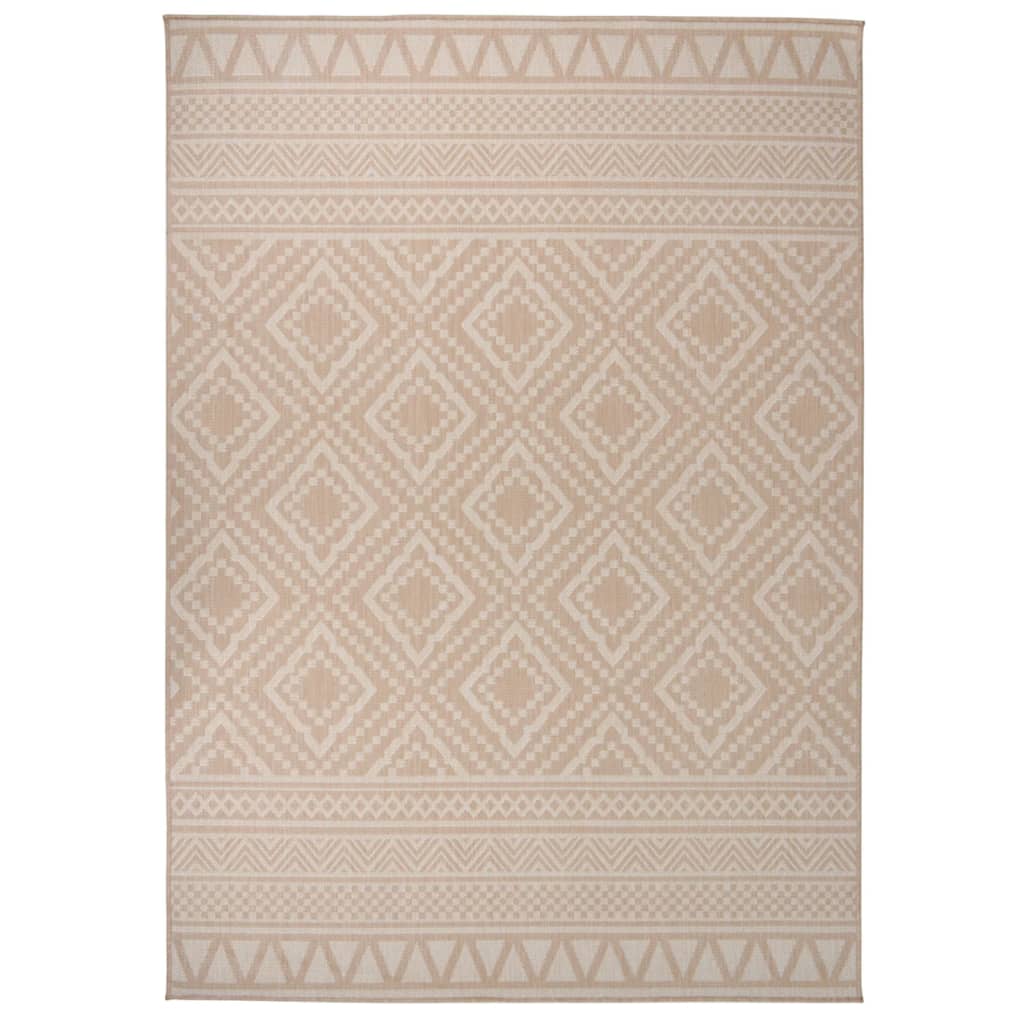 Braun Gestreifter Outdoor Teppich 120x170 cm