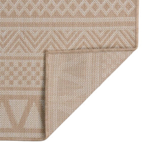 Braun Gestreifter Outdoor Teppich 120x170 cm