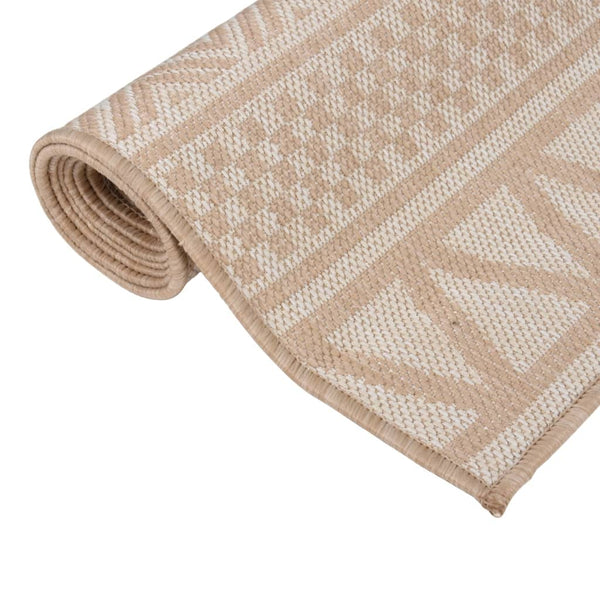 Braun Gestreifter Outdoor Teppich 120x170 cm