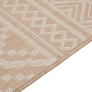 Braun Gestreifter Outdoor Teppich 120x170 cm