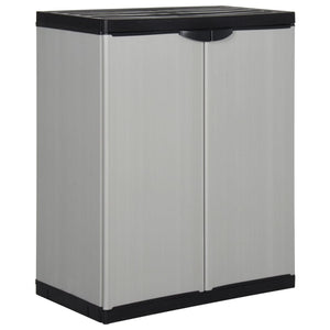 Garten Lagerschrank Grau/Schwarz 68x40x85 cm