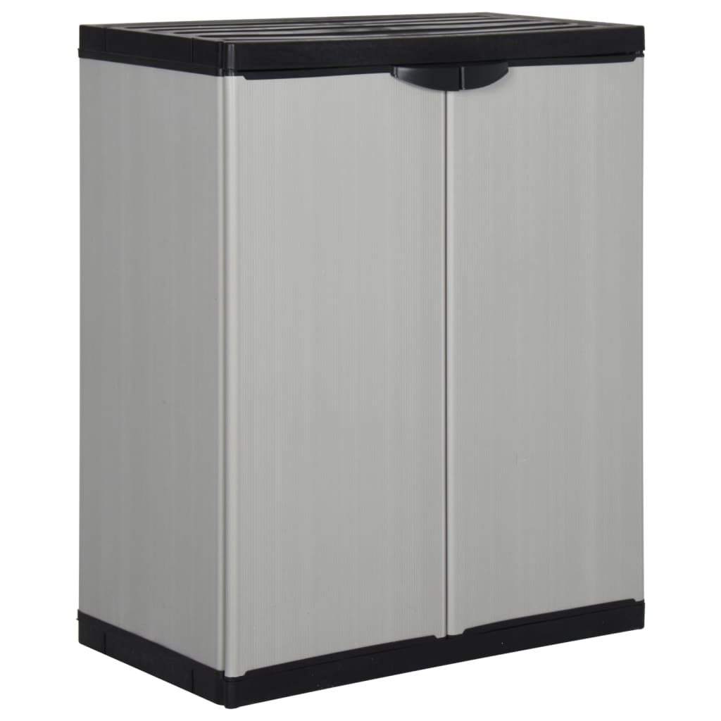 Garten Lagerschrank Grau/Schwarz 68x40x85 cm
