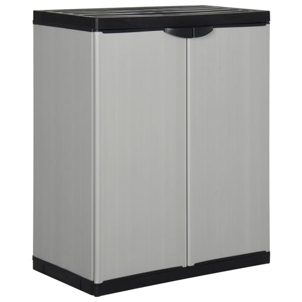 Garten Lagerschrank Grau/Schwarz 68x40x85 cm