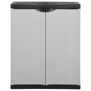 Garten Lagerschrank Grau/Schwarz 68x40x85 cm