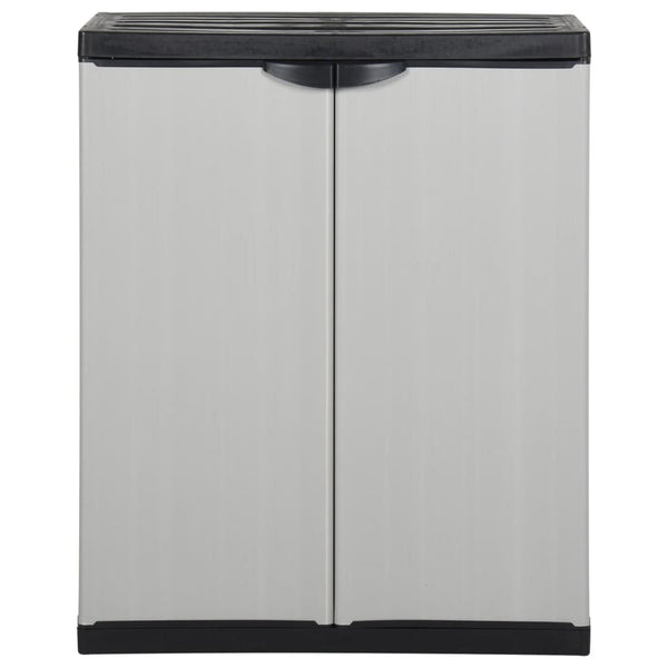 Garten Lagerschrank Grau/Schwarz 68x40x85 cm