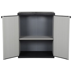 Garten Lagerschrank Grau/Schwarz 68x40x85 cm
