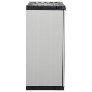 Garten Lagerschrank Grau/Schwarz 68x40x85 cm