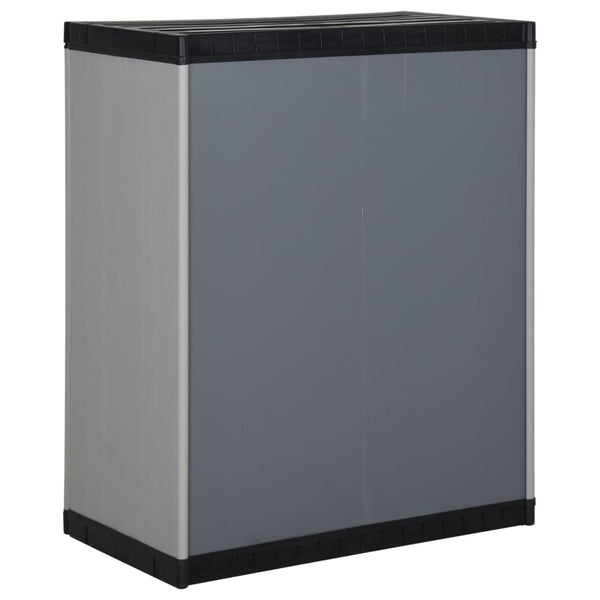 Garten Lagerschrank Grau/Schwarz 68x40x85 cm