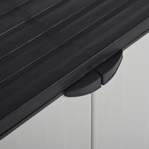 Garten Lagerschrank Grau/Schwarz 68x40x85 cm