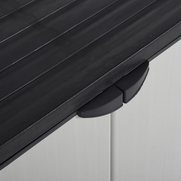 Garten Lagerschrank Grau/Schwarz 68x40x85 cm