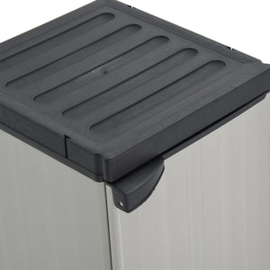 Garten Lagerschrank Grau/Schwarz 35x40x85cm