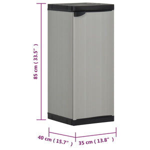 Garten Lagerschrank Grau/Schwarz 35x40x85cm