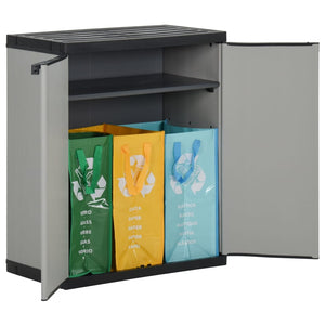 Mülltonnenbox Grau/Schwarz 68x40x85cm