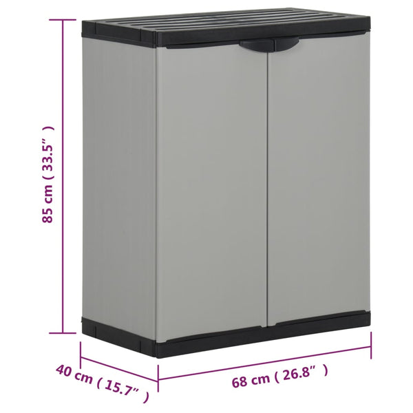 Mülltonnenbox Grau/Schwarz 68x40x85cm