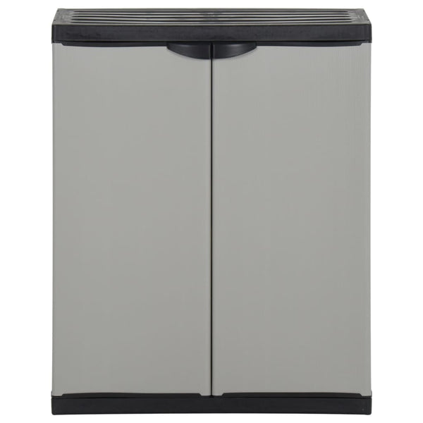 Mülltonnenbox Grau/Schwarz 68x40x85cm