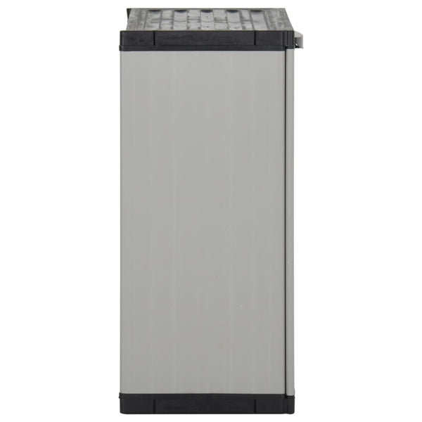 Mülltonnenbox Grau/Schwarz 68x40x85cm