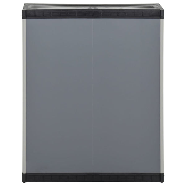 Mülltonnenbox Grau/Schwarz 68x40x85cm