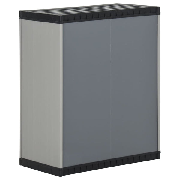 Mülltonnenbox Grau/Schwarz 68x40x85cm