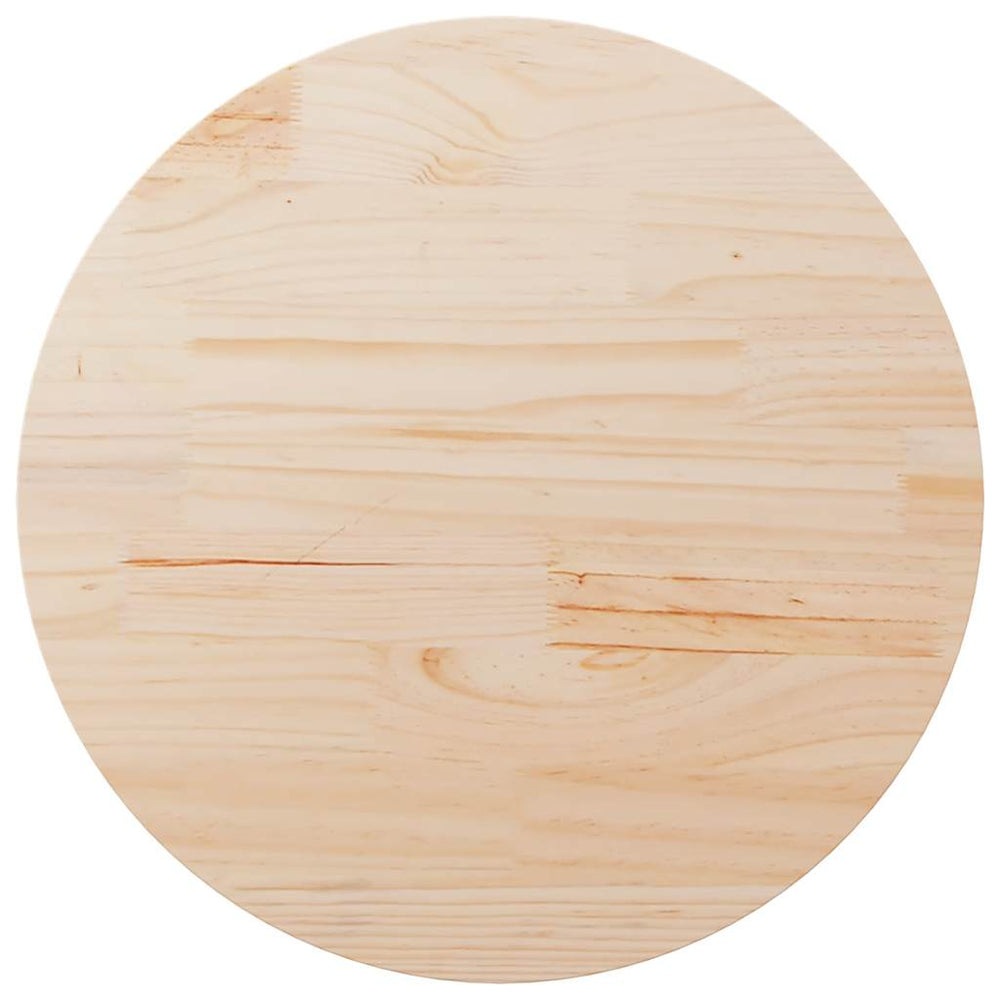 vidaXL Plateau de table Ø80x2,5 cm Pin massif