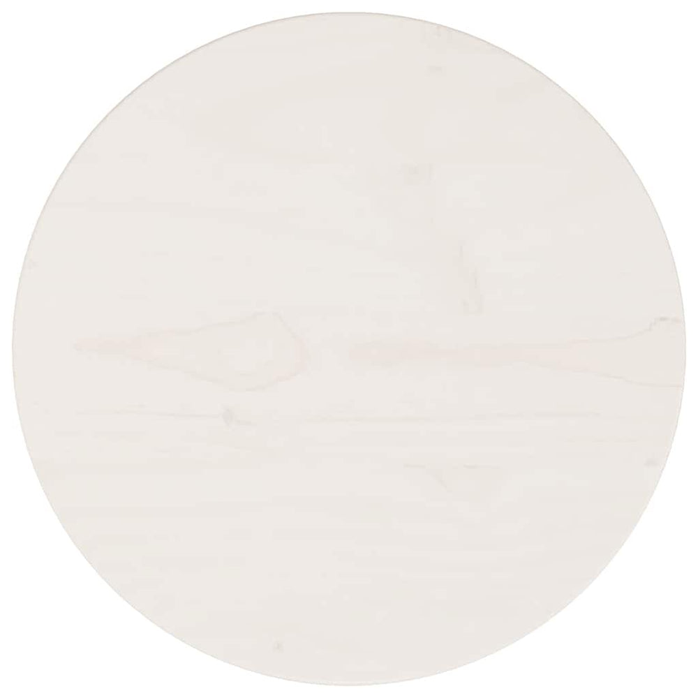 vidaXL Dessus de table rond Ø 30x2,5 cm Bois de pin massif Blanc