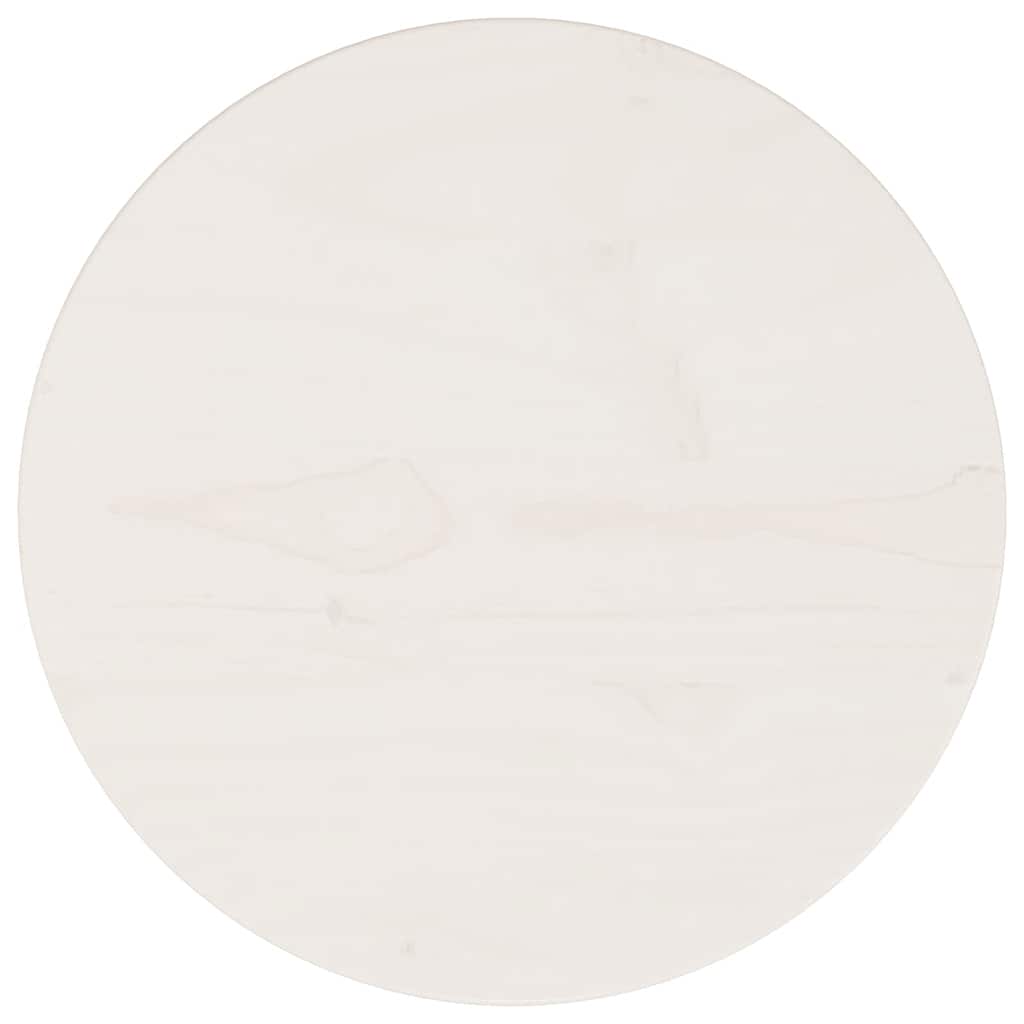 Weiße Tischplatte Kiefer Massivholz Ø30cm