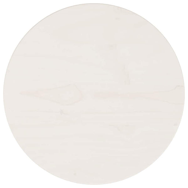Weiße Tischplatte Kiefer Massivholz Ø30cm