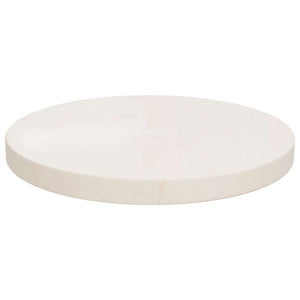 Weiße Tischplatte Kiefer Massivholz Ø30cm