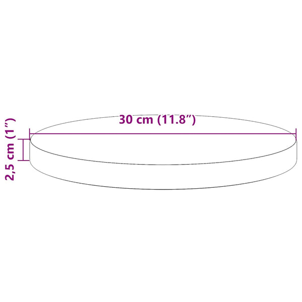 Weiße Tischplatte Kiefer Massivholz Ø30cm