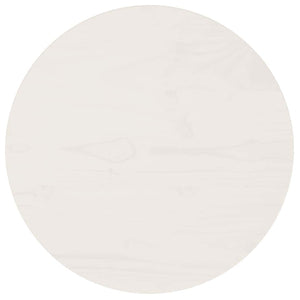 Weiße Tischplatte Ø40cm Kiefer Massivholz