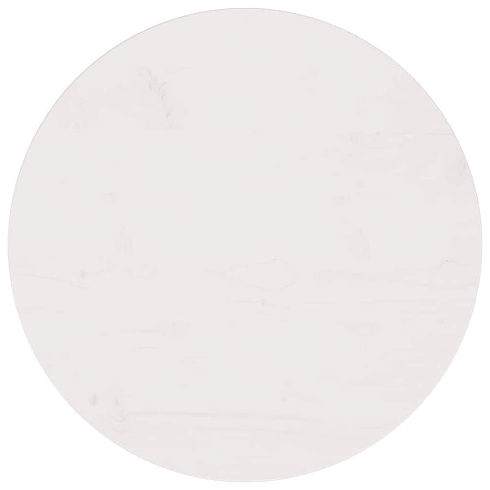 vidaXL Plateau de table Blanc Ø50x2,5 cm Pin massif