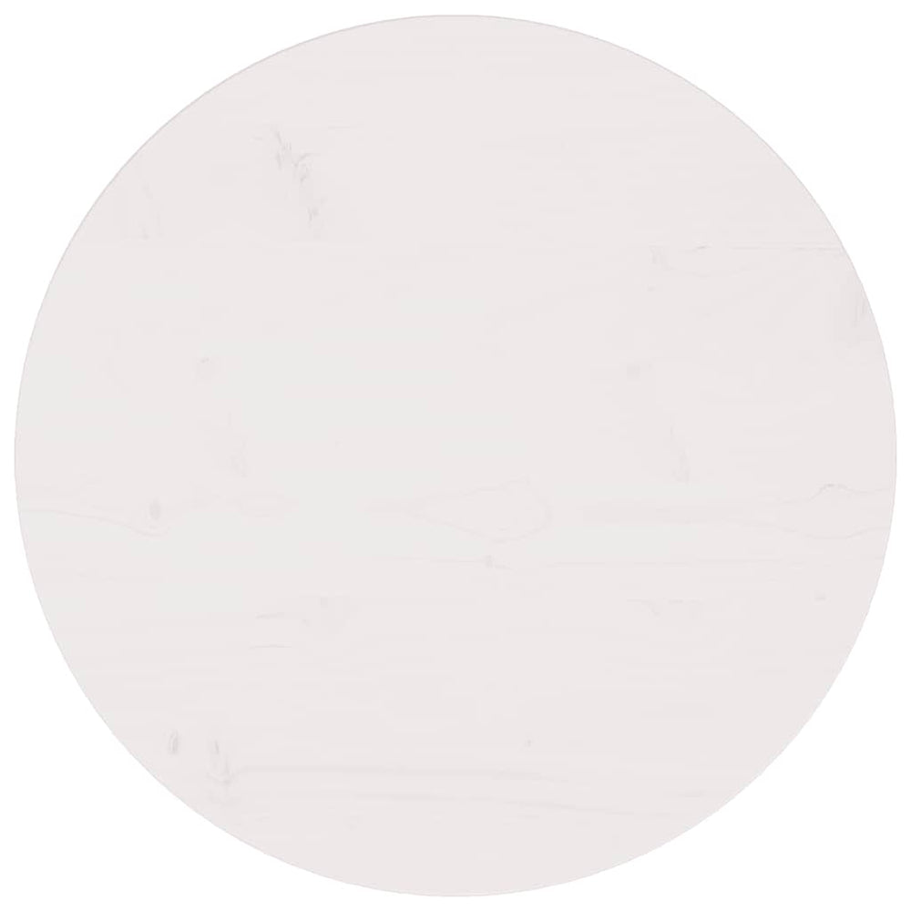 vidaXL Plateau de table Blanc Ø60x2,5 cm Pin massif