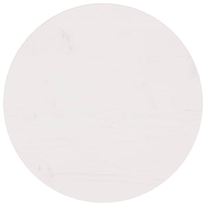 Tischplatte Weiß Ø60cm Kiefer Massivholz