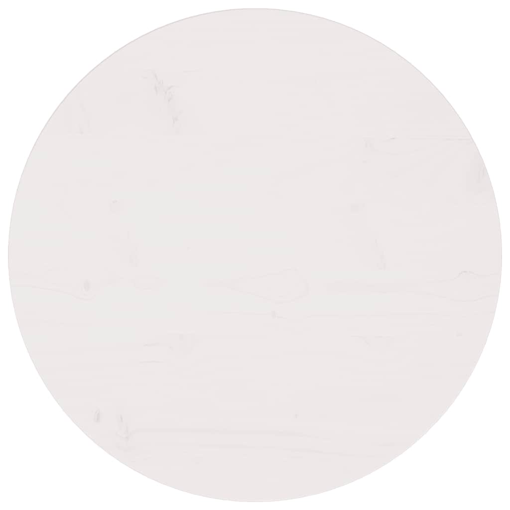 Tischplatte Weiß Ø60cm Kiefer Massivholz