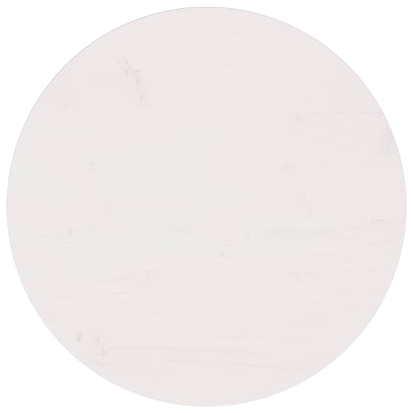 Tischplatte Weiß Ø60cm Kiefer Massivholz