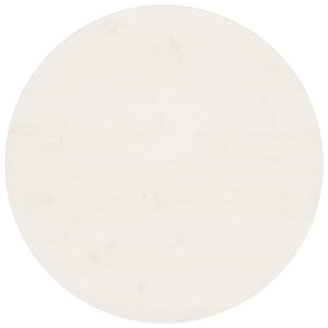 Weiße Tischplatte Ø70cm Kiefer Massivholz
