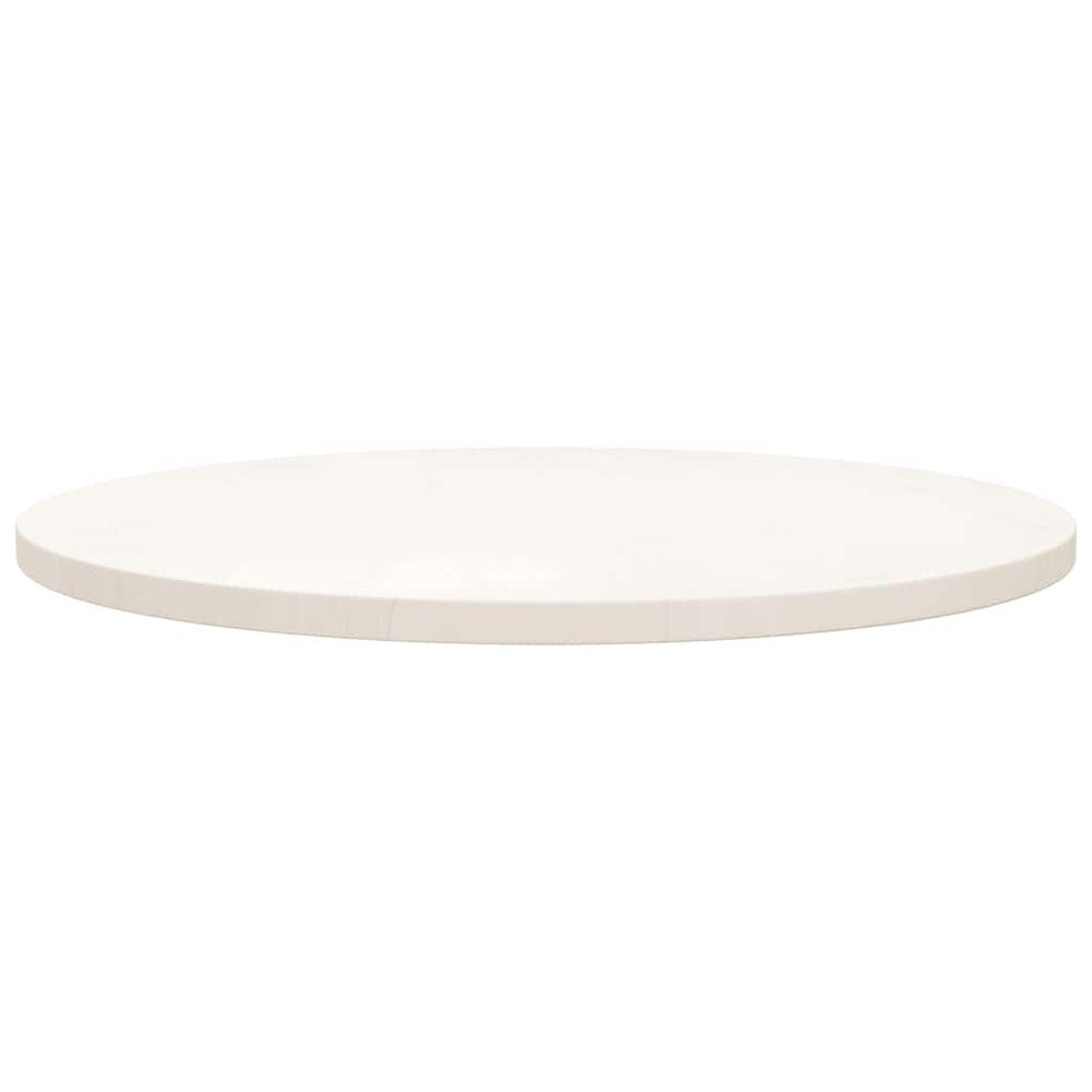 vidaXL Plateau de table Blanc Ø70x2,5 cm Bois de pin massif