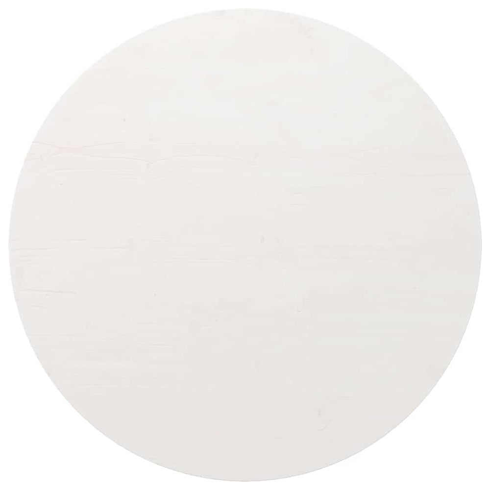 vidaXL Plateau de table Blanc Ø80x2,5 cm Bois de pin massif