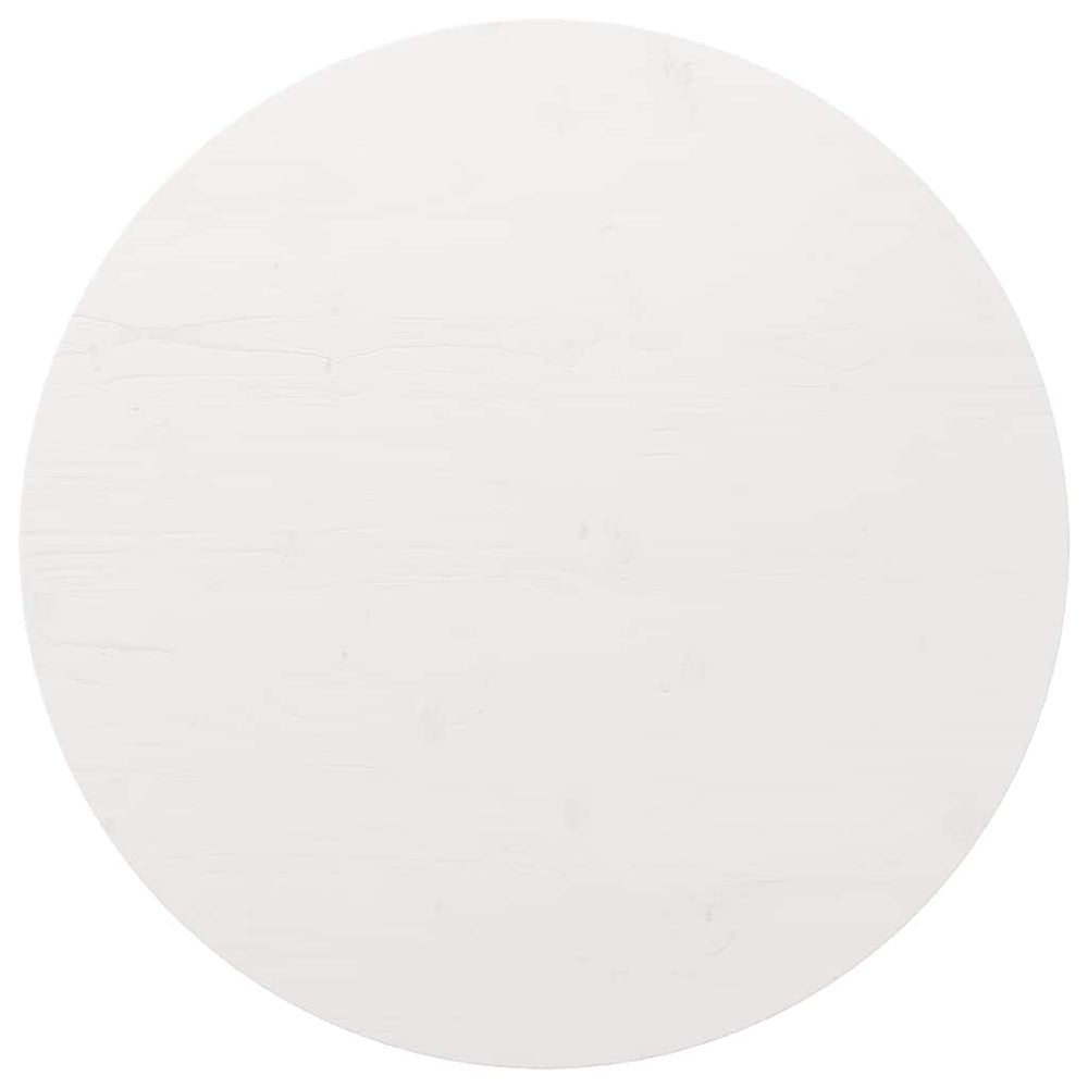 vidaXL Plateau de table Blanc Ø90x2,5 cm Bois de pin massif
