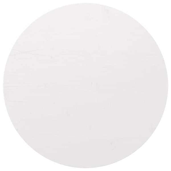 Weiße Tischplatte Ø90cm Kiefer Massivholz