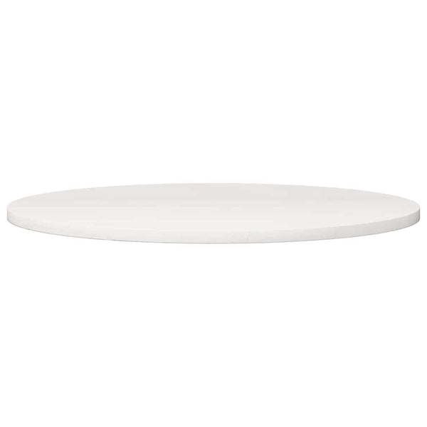 Weiße Tischplatte Ø90cm Kiefer Massivholz