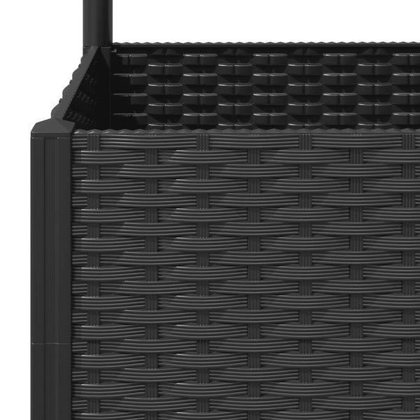 Garten-Pflanzgefäß mit Spalier Schwarz 80 x 40 x 136 cm PP