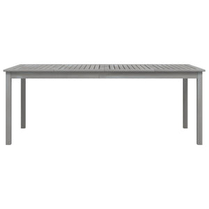 Gartentisch Grau 200x100x75 cm Massivholz Akazie