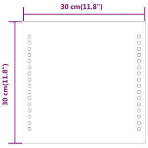 LED-Badspiegel 30x30 cm