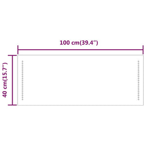 LED-Badspiegel 100x40 cm