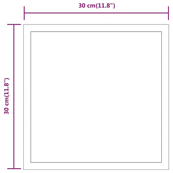 vidaXL Miroir de salle de bain LED 30x30 cm