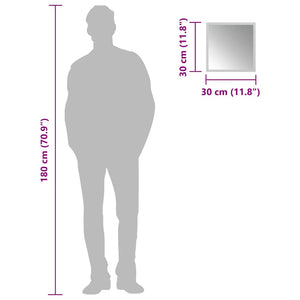 vidaXL Miroir de salle de bain LED 30x30 cm