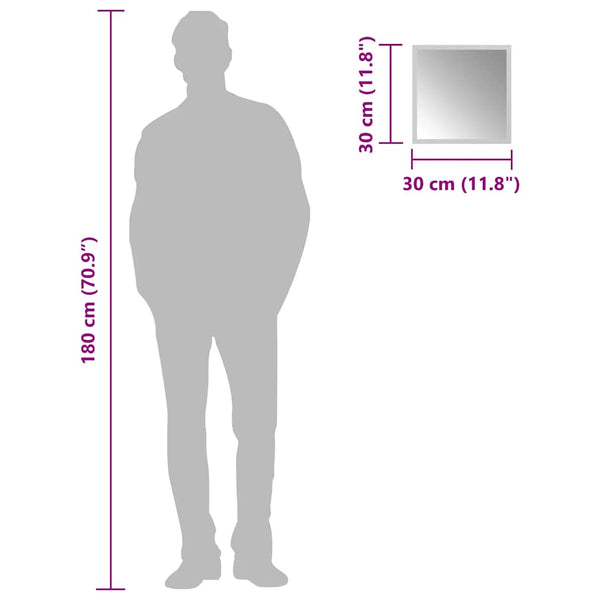 vidaXL Miroir de salle de bain LED 30x30 cm