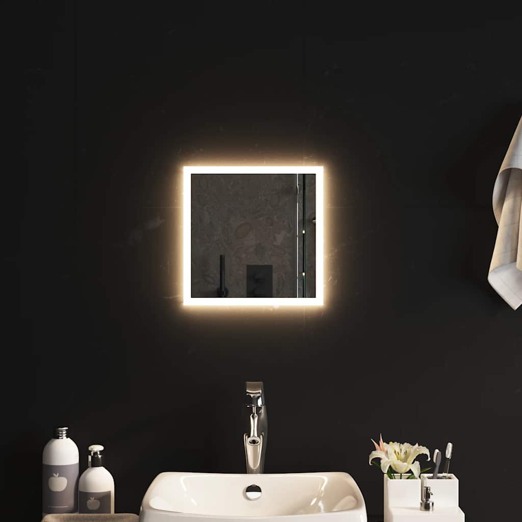 vidaXL Miroir de salle de bain LED 30x30 cm