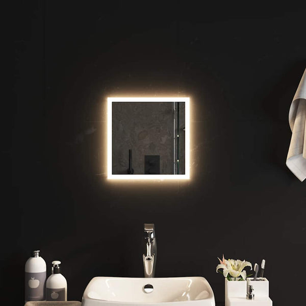 vidaXL Miroir de salle de bain LED 30x30 cm